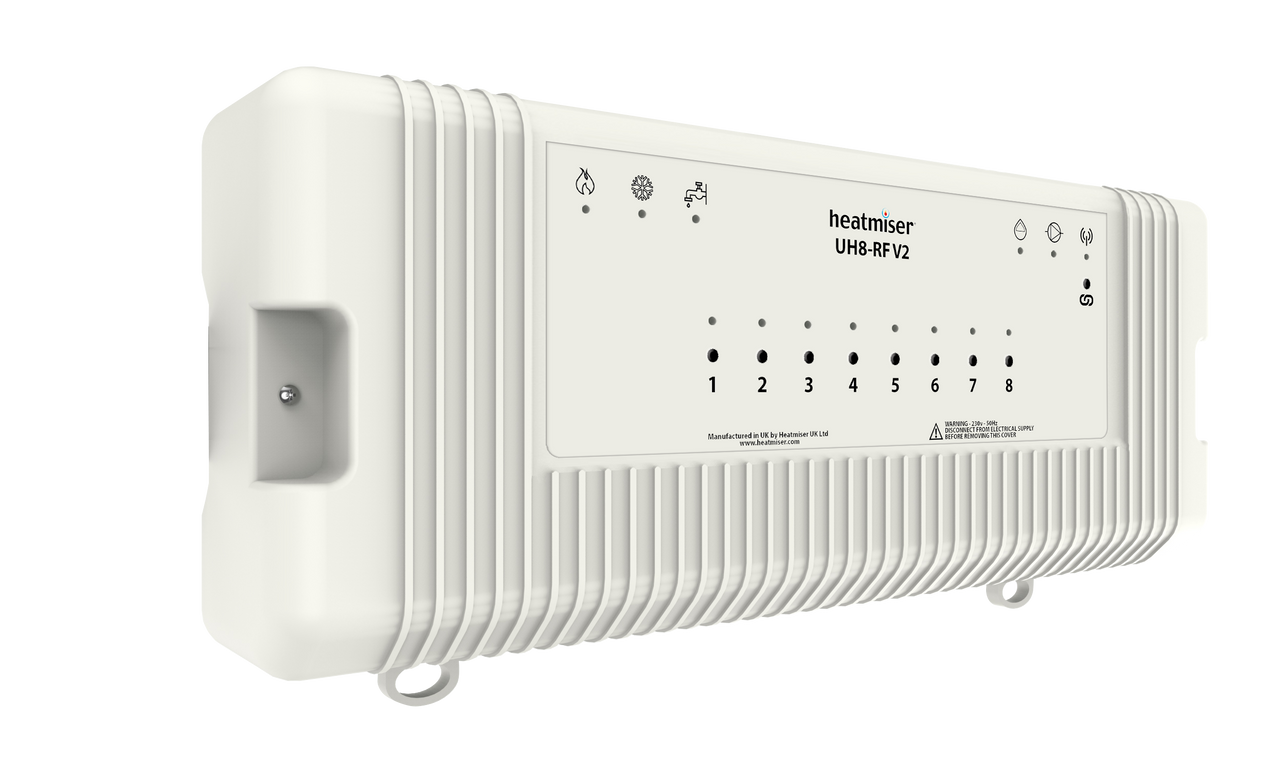 Heatmiser UH8-RF v2 - 8 Zone Wireless Wiring Centre