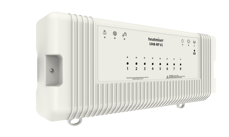Heatmiser UH8-RF v2 - 8 Zone Wireless Wiring Centre